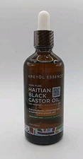 3.4 0z Kreyol Essence Haitian Black Castor Oil Skin & Hair Rosemary Peppermint