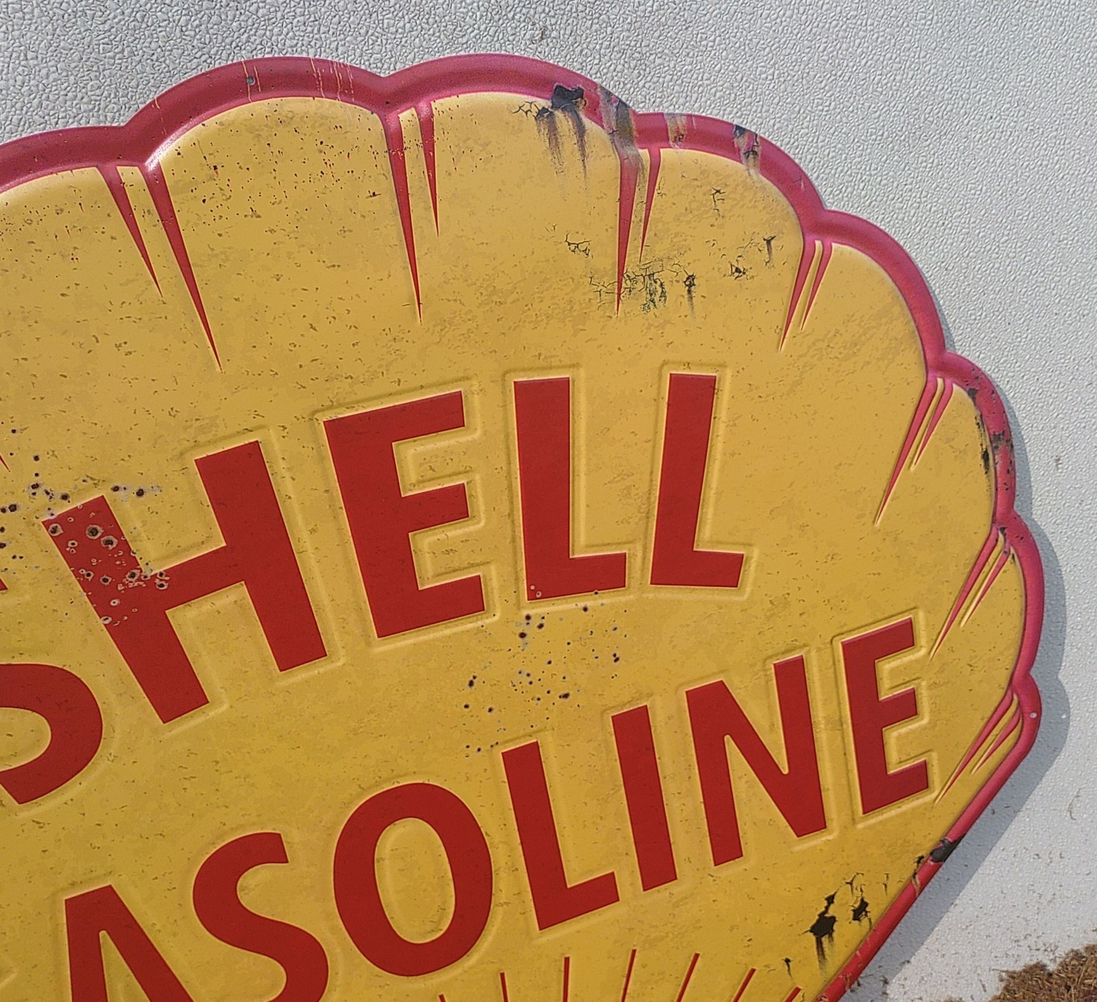 Shell Gasoline Vintage Style Wall Decor 36” Metal Sign Garage Shop Man ...