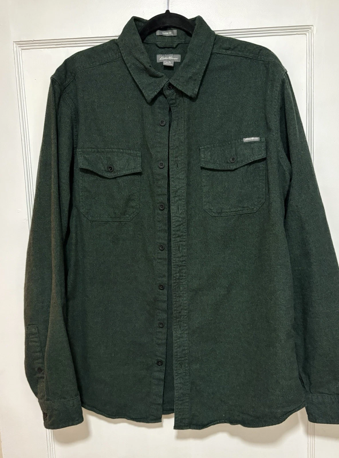 Eddie Bauer Men’s TL Green Brushed Flannel Field Shirt Workwear Outdoor
Opens in a new window or tab