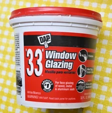 Dap 12122 33 Glazing Compound, 1-Qt, White (~28 Fluid Oz Remaining) READ