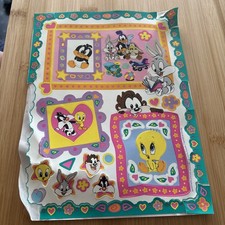 Vtg Sandylion Baby Looney Tunes Stickers Bugs Tax Daffy Tweety Sylvester Borders