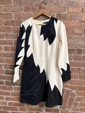 Marc by Marc Jacobs Women’s Silk Dress, Sz Medium, Multi Panel Black/ivory