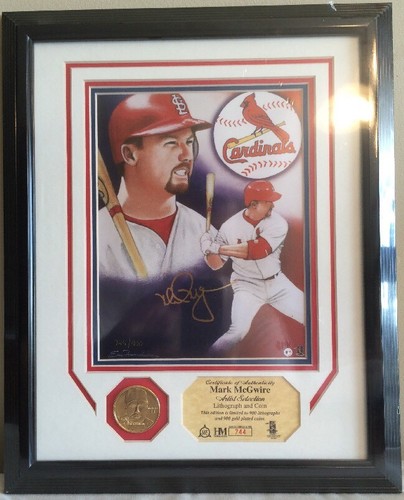 Mark McGwire Highland Mint Framed Lithograph & Coin - Sealed St Louis Cardinals - Picture 6 of 6