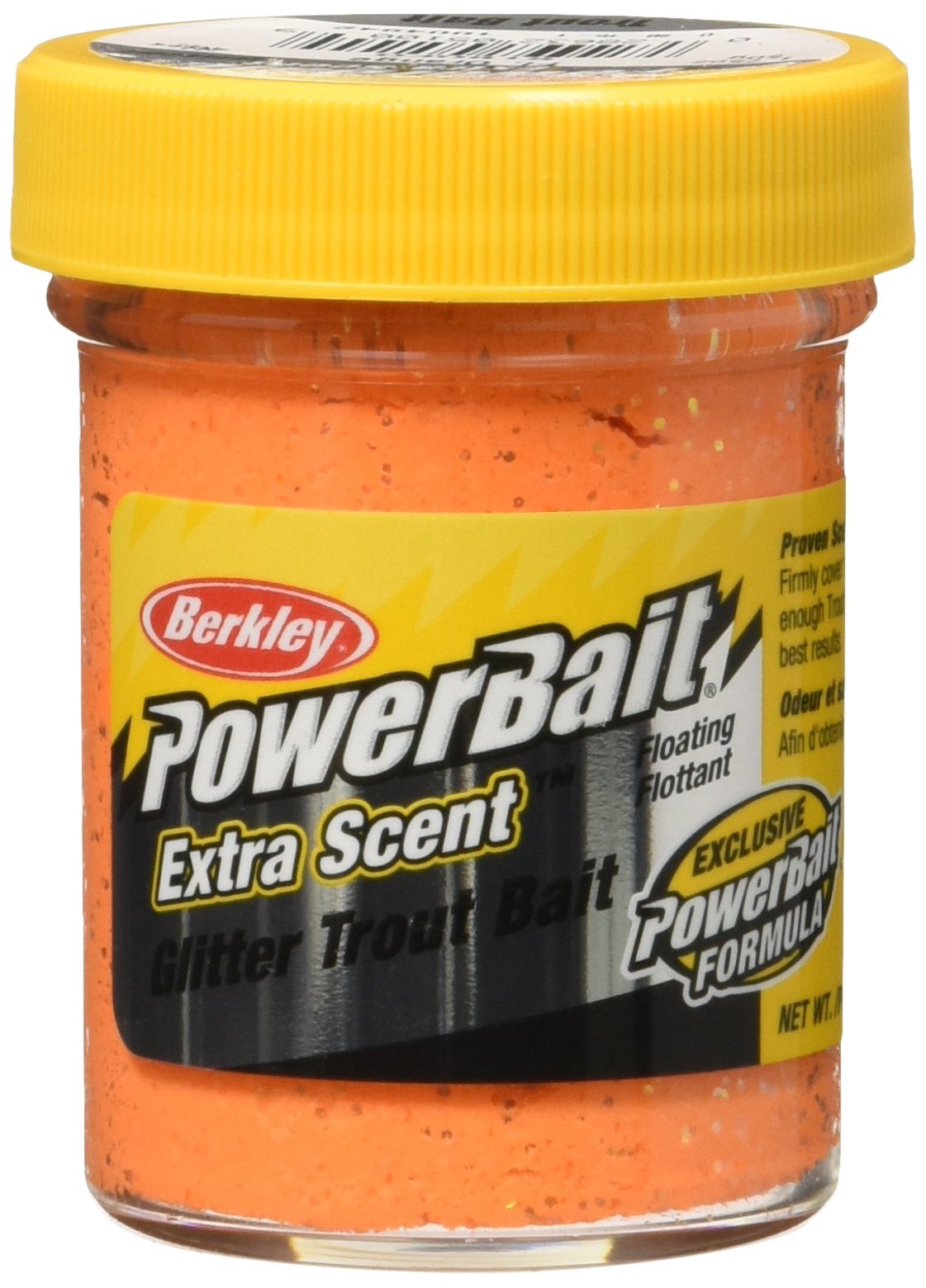 Berkley PowerBait Glitter Trout Dough Bait Fluorescent Orange 1.75 oz