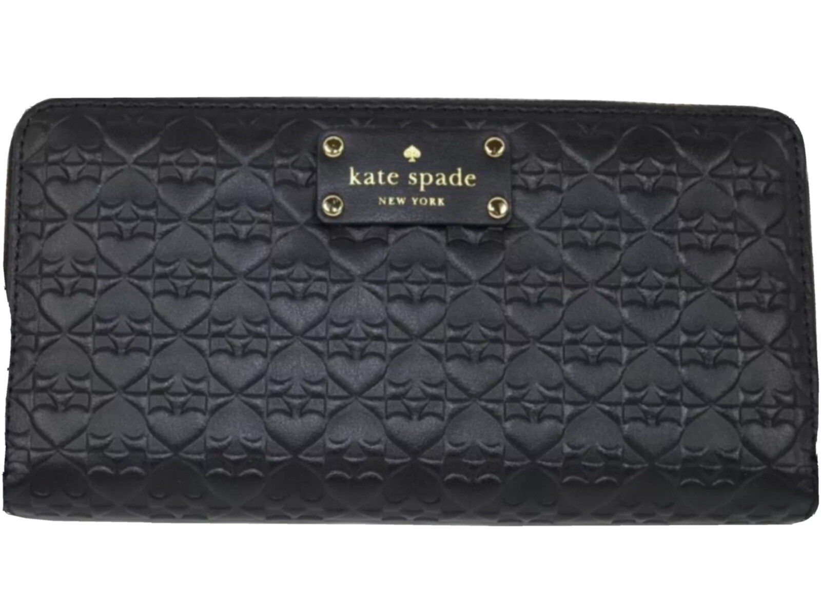 kate Spade NEDA Penn Place Embossed In Black Leather RRP $169