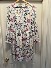 Old Navy Lined Elastic Waist Floral Dress Sz L