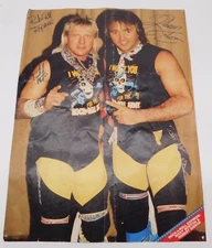 Ricky Morton Robert Gibson Rock & Roll Express Signed Poster 16x22 WWE NWA