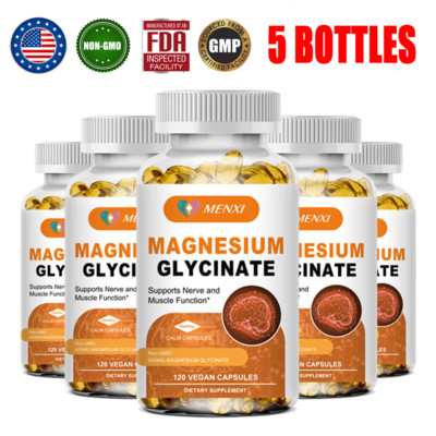 Magnesium Glycinate For Improved Sleep, Stress & Anxiety Relief ,Bone Muscle