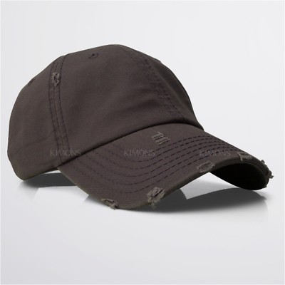 Vintage Distressed Baseball Cap Soft Washed Cotton Dad Hat Unstructured Low PF