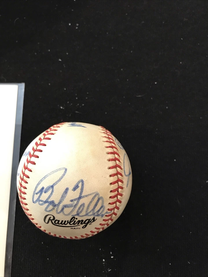 Catfish Bob Gibson Duke Snider Stargell Feller & more HOF signed Baseball JSA - Image 3 of 4