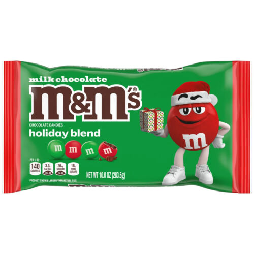 M&M's - Holiday Blend - Milk Chocolate Candy - 10 oz Bag - Best By 06/2025