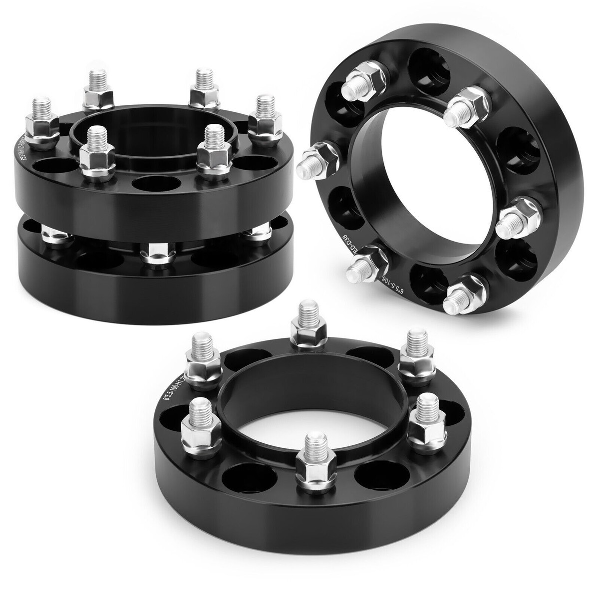 4Pcs 1 6x5.5 Hubcentric Wheel Spacers 12x1.5 106mm for 1996-2020