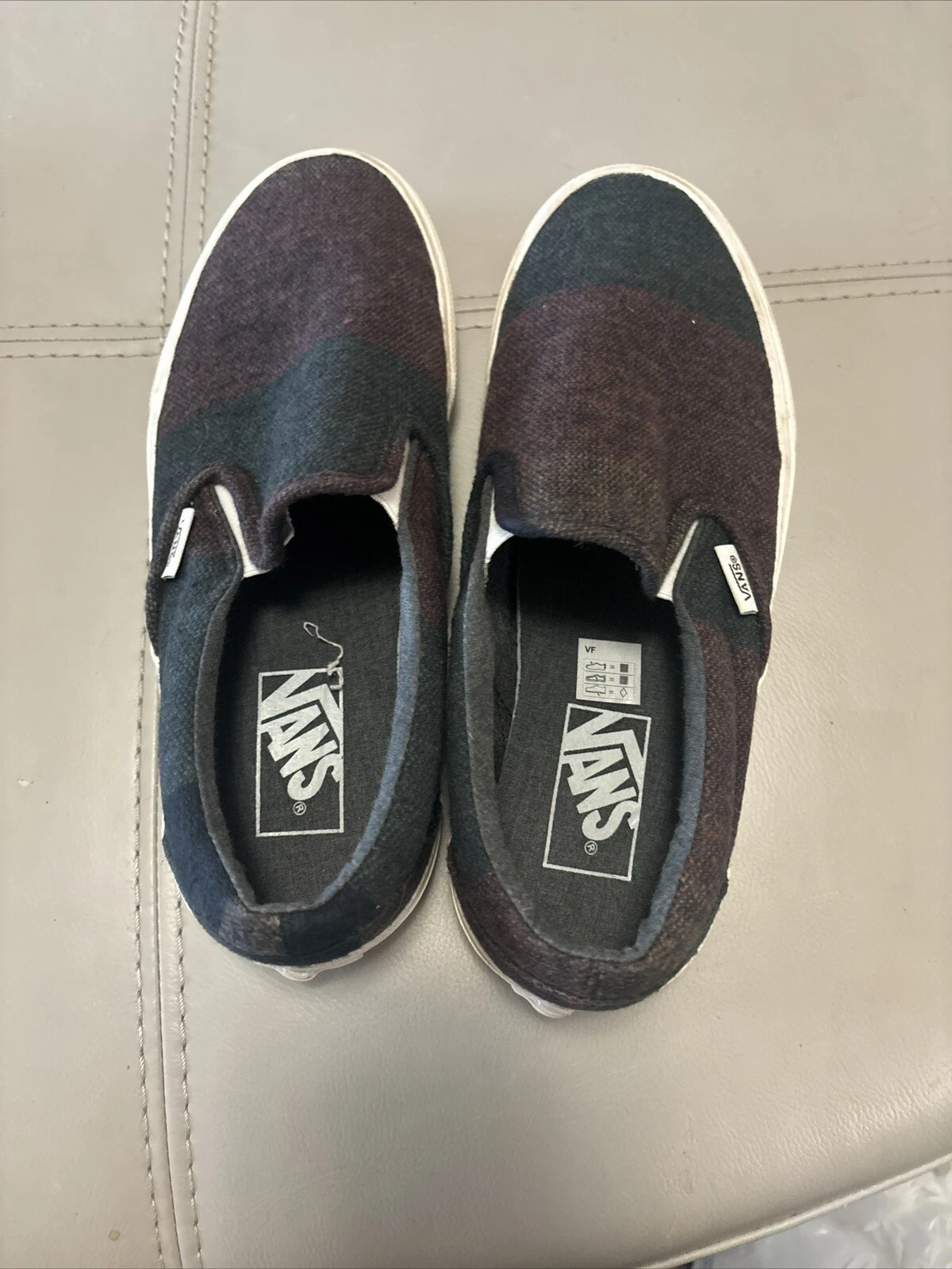 Vans Slip On Flanella Multicolore Uomo Taglia 7 Donna Taglia 8 5