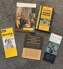 5 Vintage Kodak Movie News Pamphlets with Home Movie Tips and Guides, 1960s