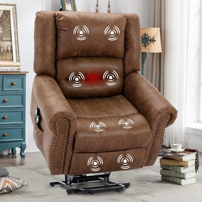 Electric Lift Recliner Chair Power Massage Heated Reclining Chair for Livingroom