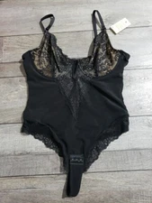 Popilush Lace Shapewear Bodysuit Tummy Control Corset Tops V Neck Thong Sz XL