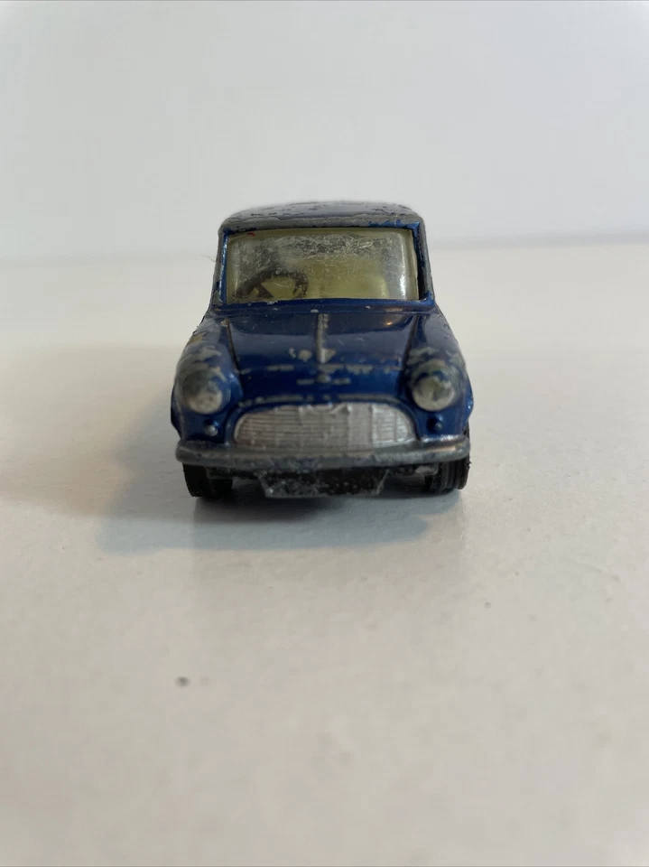 Coche de colección raro Corgi Toys Whizzwheels Morris Mini Minor Miniminor azul 3396/69 Foto 3 de 4