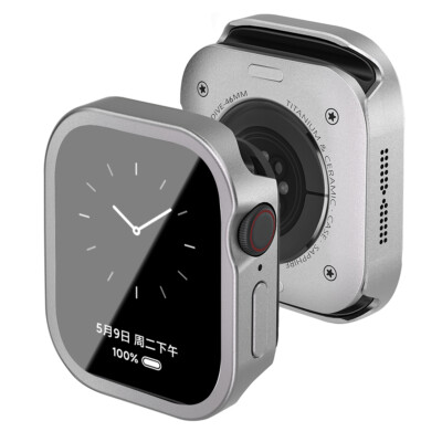 Matal Case Built-in Screen Protector For Apple Watch Back Cover Protective Cover
