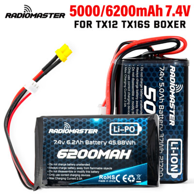 RadioMaster 5000mAh 7,4V 2S Akku Batterie für TX12/TX16/TX16S/Boxer RC Sender