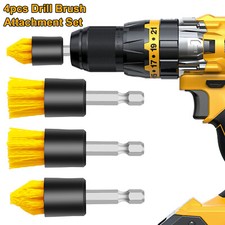 4Pcs Drill Brush Attachment Set Power Scrubber For Tile Grout Car Cleaning Kit