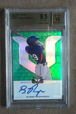 2017 Leaf Valiant Draft Bubba Thompson Green Prism Auto /99 BGS 9.5 Gem 10 Auto