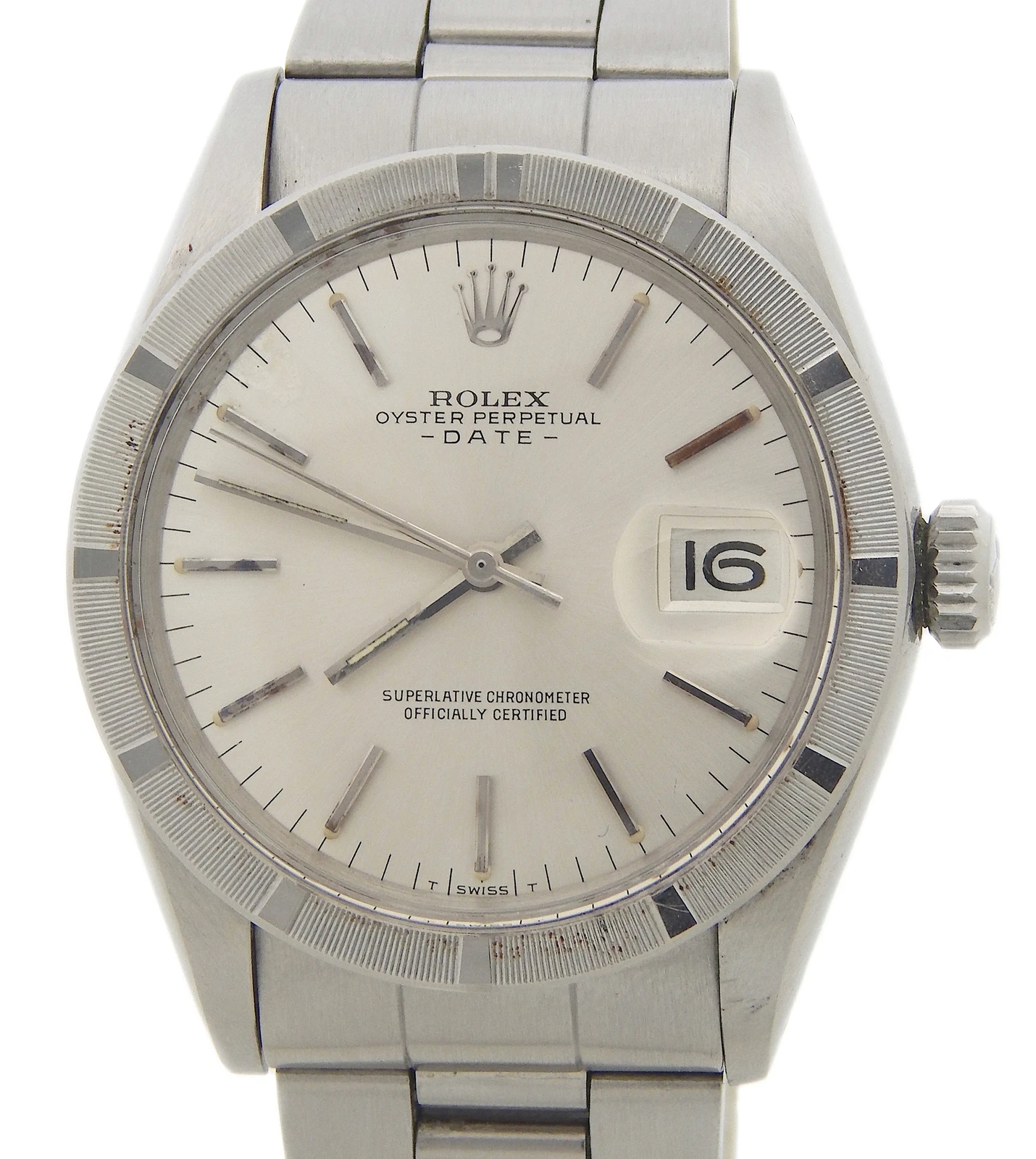 Rolex — Mens Rolex Stainless Steel Date Model Ref. 1501 with Silver Dial and Oyster Band
