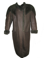 Jean Pecarel Paris Shearling Coat Women Size 42 Nice Vintage Made In France