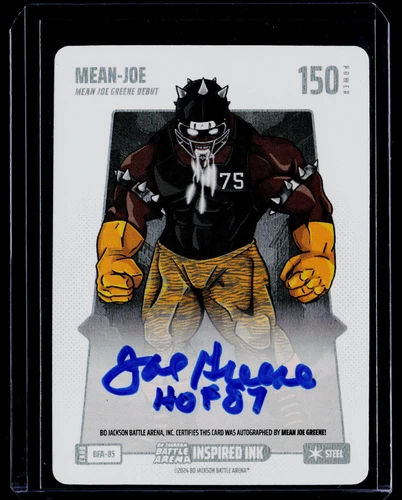 2024 Bo Jackson Battle Arena #BFA-85 Mean-Joe Steel Joe Greene Auto