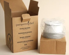 NEW - Pampered Chef Ceramic Egg Cooker with Silicone Sleeve #1529