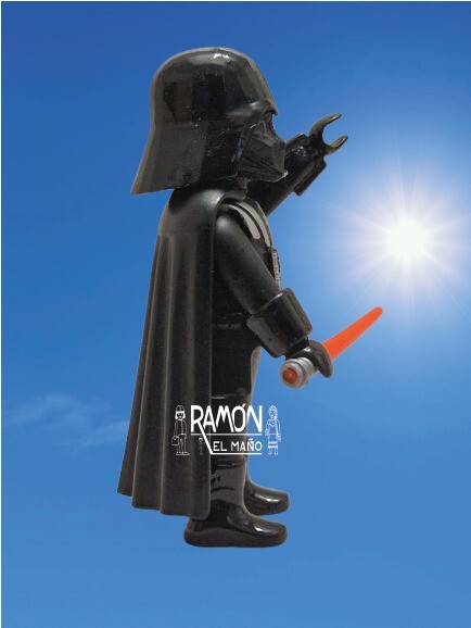 Lot Playmobil Star Wars Custom – ATST + Dark Vador + 3 Stormtroopers + 1 Droïde (Occasion)