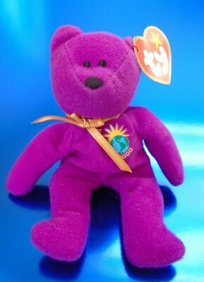 Valuable Beanie Millennium Bear Beanie Baby Value Purple Mcdonalds