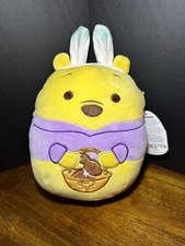 2024 Squishmallows 8" WINNIE THE POOH WITH BUNNY EARS Disney Easter Plush NEW