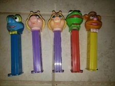 Muppets pez dispensers 5 lot 2 miss piggy,kermit,Kermit, and gonzo