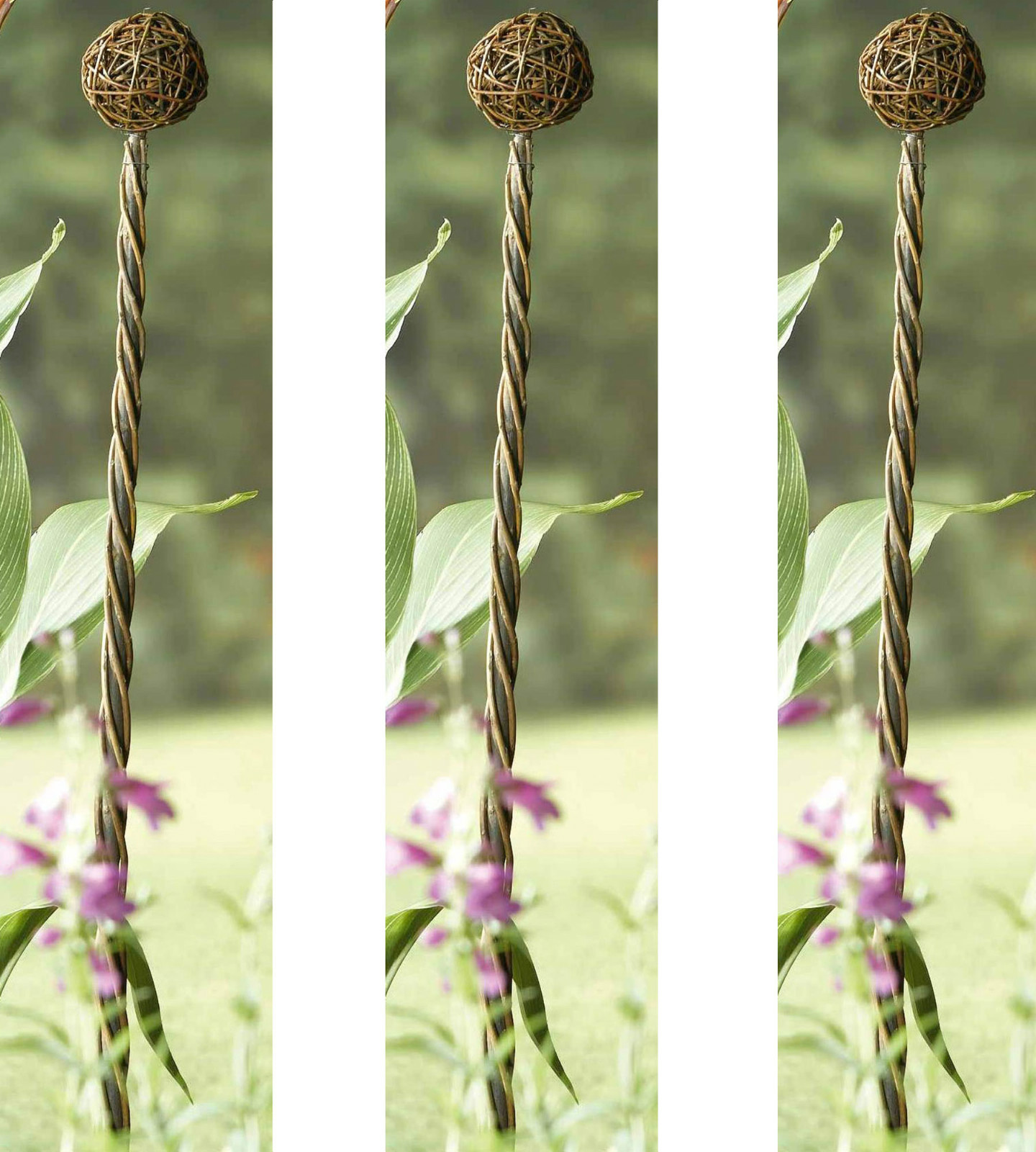 Large Willow Plant Supports Natural Flower Stem Stake Pack of 3