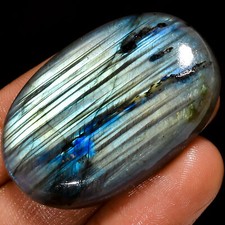 Natural Labradorite Oval Shape Cabochon Loose Gemstone 90 Ct. 42X28X8 mm EE37368