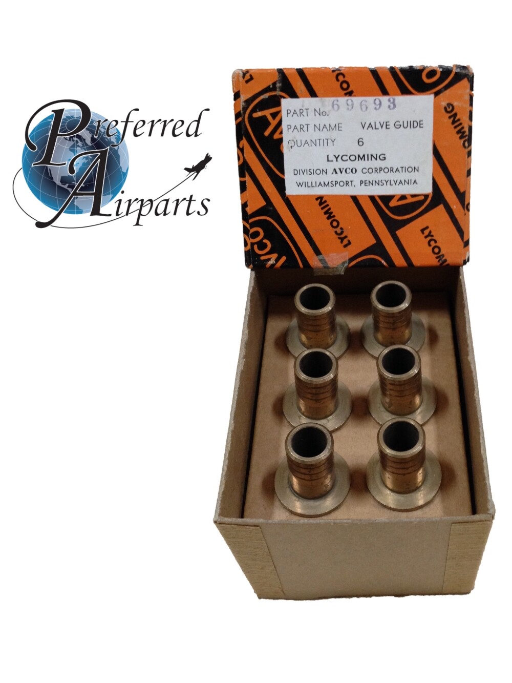 Lot of 6 Valve Guides PN 69693 Standard or Oversized 360, 540