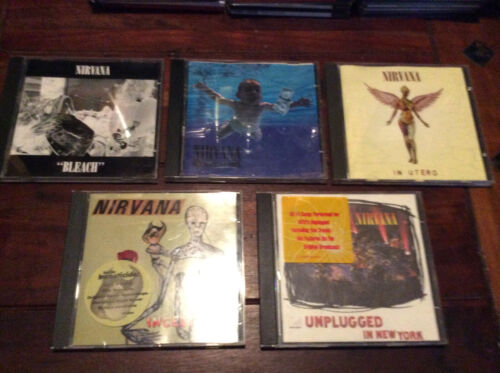 Nirvana [5 CD Alben] In Utero + Bleach + Nevermind + Incesticide + MTV Unplugged - Foto 1 di 1