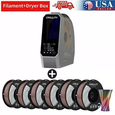 Creality CR Silk 3D Printer Filaments 6 Rolls 1.75mm + Space Pi Filament Dryer