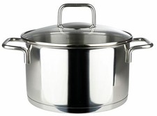 Edelstahl-Fleischtopf 3L Kochtopf Bratentopf Induktion Backofenfest