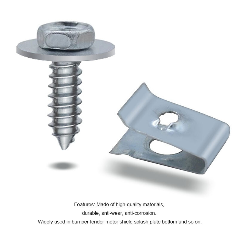 OTOTEC 50 Stks Blinde Klinknagel Bevestigingsmiddelen Voertuig Wiel Boog Bumper Fender Plastic Trim Moulding Clips Retainers Fit 6mm Gat 51717002953 Zwart 626861473