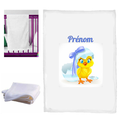 Couverture Bebe Personnalise Naissance Bapteme Prenom Taille Poids Ref 18 Ebay