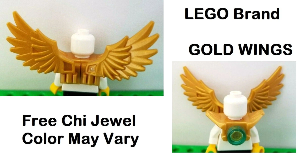 Lego GOLD WINGS Pair Set Wing Armor Energy Ninja Angel War Battle Minifigure