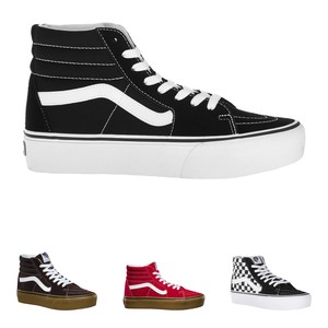 white canvas high top vans