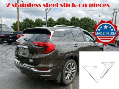 fit:2018-2024 GMC Terrain Rear Window Pillar Post Trim Cover Accent Door StickOn