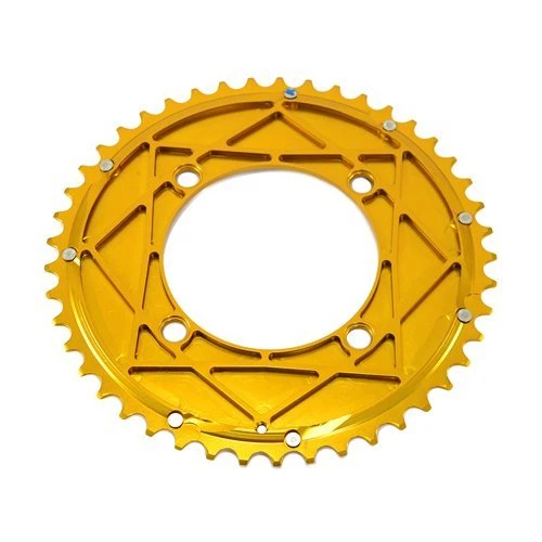 KCNC CNC 7075 Alloy Chainring Set 45-30T, BCD 104-64mm, Gold - Image 4 of 4
