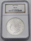 1881 S Morgan Silver Dollar - NGC MS64 - Certification# 3121958-015