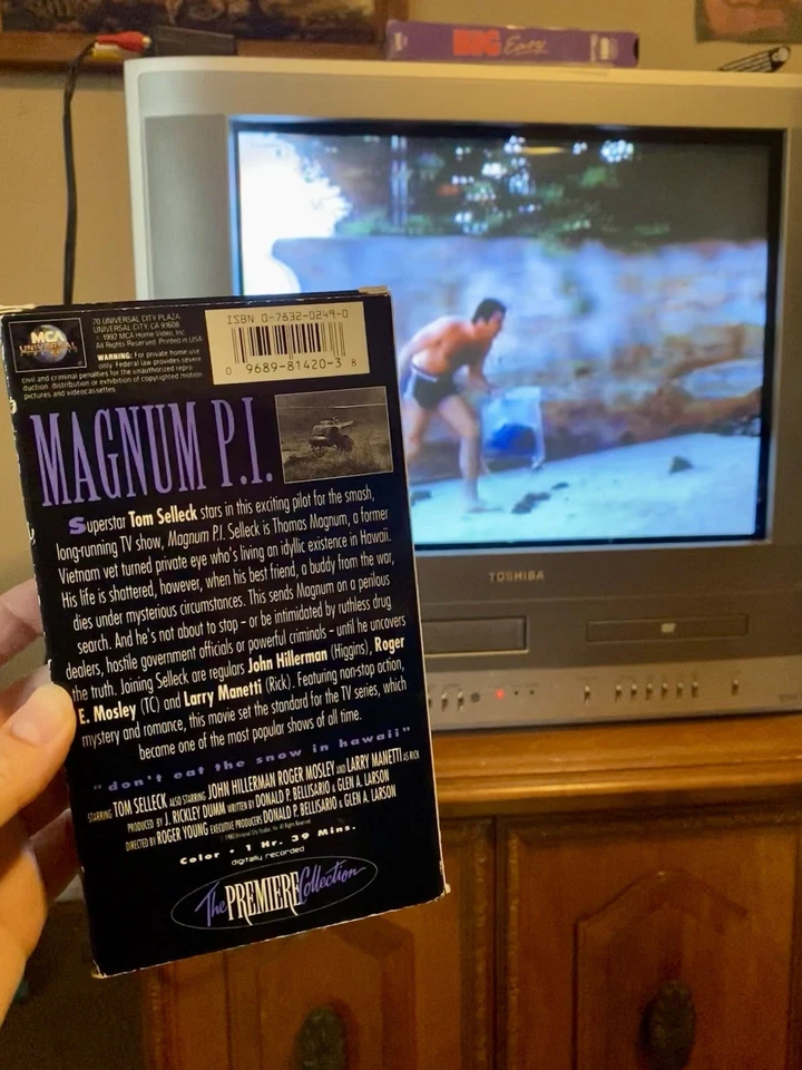 VHS Magnum P.I. - Don't eat the snow in Hawaii - Tom Selleck TV show Daddy - Image 3 of 4