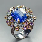 Color A+ 7 ct+ Kyanite Ring 925 Sterling Silver Size 8 /R468883
