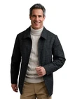 Mens Aldon Wool Blend Coat Hip-Length Jacket with Zip Fastening by Aldon