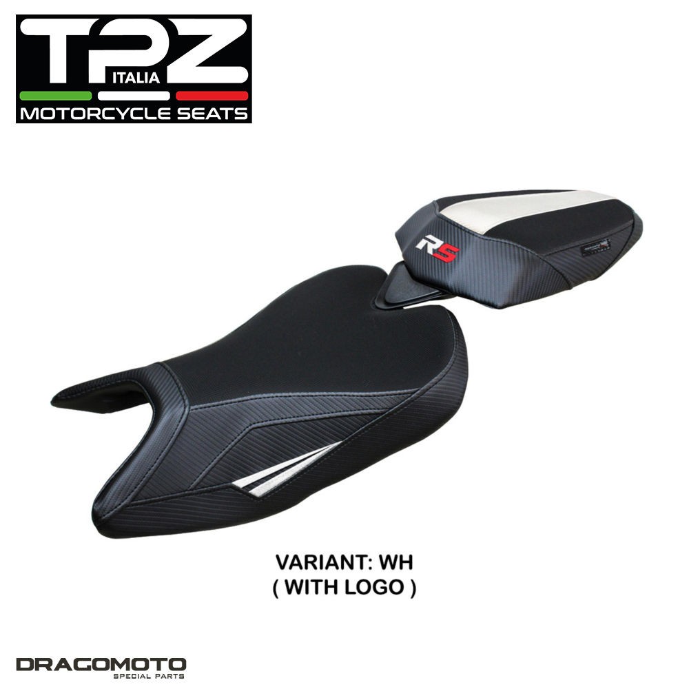 APRILIA RS 457 2023-2025 Sattelbezüge APRS457B-WH-1 TPZ weiß CON LOGO